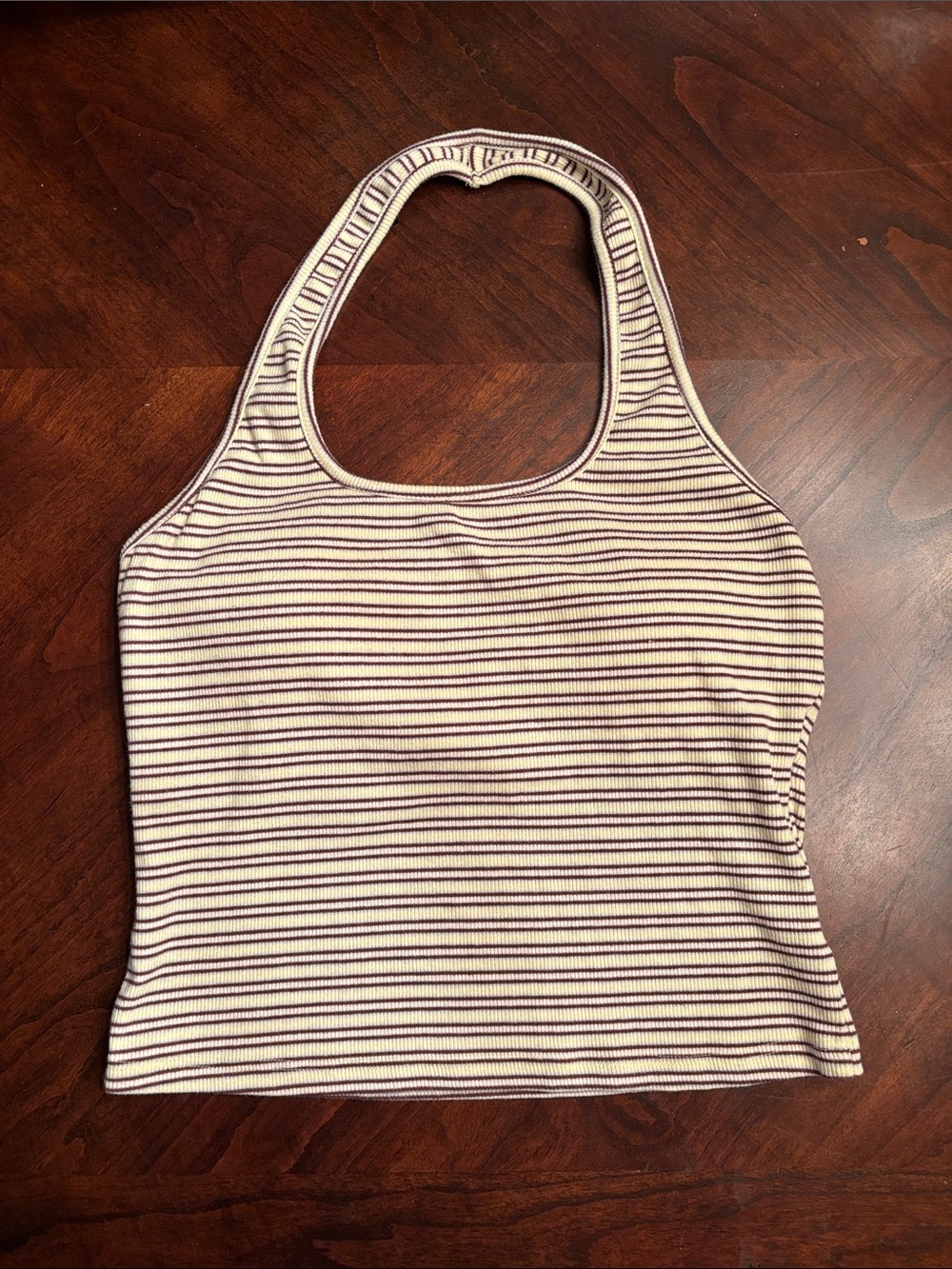 Striped Halter Crop Top